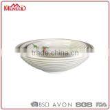 Melamine Hot Selling Unbreakable Ceramic-like Floral Print Swirl Pattern Restaurant Plastic Bowl Set thumbnail-2