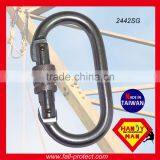 2442KSG Screw Lock 25kN Galvanized Steel Oval Carabiner thumbnail-1