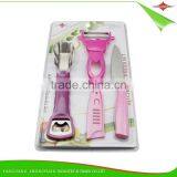 ZY-N1001 Easy Grip, Serrated-blade Vegetable Peeler and Stainless Steel Paring Knife Set thumbnail-2