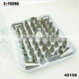 42156 52 Pcs 304 Stainless Steel Cake Master Decorating Tip Set, With Hinged Storage Box thumbnail-4