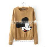 Customize Cartoon Jacquard Long Sleeve Sweater For Ladies thumbnail-3