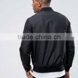 2017 High Quality New Design Durable 100% Polyester Smooth Mesh Lining Black Rib Cuffs Running Casual Men Bomber Jacket thumbnail-2