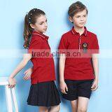 Custom Unisex Summer Red Color Polo School Uniform Shirt thumbnail-3