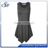 95%Rayon 5%Spandex Sleeveless Top Elegant Tunic Top for Sexy Women thumbnail-6