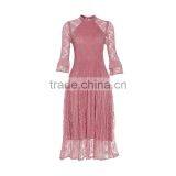 Maxnegio Topshop Pleated Lace Maxi Causal Dress thumbnail-6
