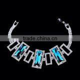 Fashion Wholesale Valentines Gift Zircon Woman Sapphire Diamond Bangle Gold Plating Bracelet thumbnail-3