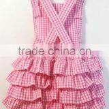 Wholesale Newborn Baby Clothes Toddler Cotton Gingham Design Bodysuit Baby Girls Sleeveless Romper thumbnail-2