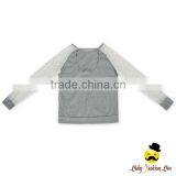 2017 Spring Cheap Adult Lady Transparent Lace Floral Long Sleeve Plain Gray Breathable Cotton Raglan Casual Shirt thumbnail-6