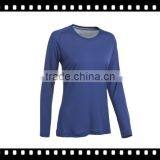 OEM Custom Ladies Sports Elastic Long Sleeve T Shirt 2016 thumbnail-1