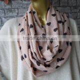 Valentine's Day Gift/ Infinity Circle Scarf, Women Heart Scarf, Infinity Cowl Scarf, Infinity Pink Heart Scarf, Women Fashion, g thumbnail-3