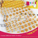 Custom Cheap Adhesive Sticker Alphabet / Number Shape Glitter Sticker Children DIY Sticker thumbnail-1