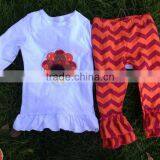 Toddler Kids Children Baby Girls Thanksgiving Outfits Girls Turkey Pants Sets Girls Fall Boutique Outfits Girls Wholesale Sets thumbnail-1