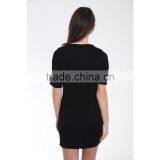 2017 New Fashion Black V Neck Halter Dress Apparel thumbnail-4