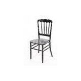Black Wooden Napoleon Chair , Chocolate Armless Wood Banquet Chairs For Outdoor