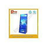 Advertising Corrugated Hook Display Stands Blue For Jewelery