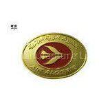 Zinc Alloy Material Gold Collector Coins , Red Color Fill Elongated Navy Challenge Coins