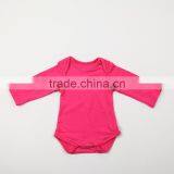 Baby Long Sleeve Plain Red Baby Bodysuit 100% Cotton Baby Romper for Winter thumbnail-4