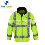 New design nice-looking safety fluorescent jacket softshell