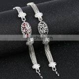 Retro Style Bracelet Multi Alloy Line Hollow Bracelet Colorful Stone Bracelet Silver thumbnail-4
