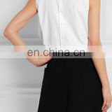Hot sale lady top with beading neckline