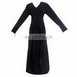 Black Lycra(Stretchable) + Velvet Diamond Stone Work Islamic Burqa / Casual Daily Wear Islamic Burkha thumbnail-1