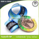 Custom Shape Medals With Soft Enamel Proess , Sublimation Printing Ribbon thumbnail-4
