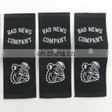 China supplier custom end fold textile woven label tag for clothing