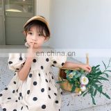 summer kids dress for girls polka dot dress for gir fashion puff sleeve girls clothing