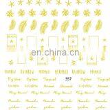 JOYFUL 354-359 Gold English Letter Words 3D Adhesive Japanese Simple All-match DIY Nail Beauty Decals Stickers thumbnail-5