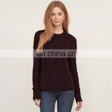 Warm Wool Private Label Knitted Winter Sweater for Women thumbnail-1