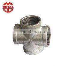 High Pressure Malleable Casting Iron Pipe Compression Oil Gas Fitting Cross Beaded thumbnail-4