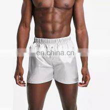 Wholesale Custom Logo Summer Breathable 100% Polyester Men Shorts Pyjama Satins Shorts thumbnail-1