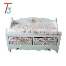 Solid Wood Sofa Storage Cabinet Creative Bamboo Drawer thumbnail-2