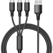 ALCB01  3in1 1.2m braiding cable, 3in1 USB Cable