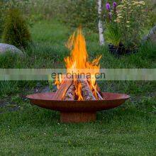 Wood Burning Brazier Steel Metal Bowl Corten Steel Outdoor Fire Pit thumbnail-2