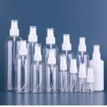 Empty fine mist PET 5ml 10ml 15ml 20ml 30ml 50ml 100ml 120ml 150ml 200ml 250ml 500ml amber white clear plastic spray bottle for cosmetic packaging