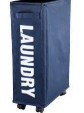 Customizable Color Rectangular Laundry Hamper With Wheels Easy-to-Operate Polyester Design for Home Bathroom Packed in Carton thumbnail-2