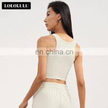 High Quality Women Workout Crop Sports Bras Custom Yoga Quick Dry Breathable Compression Fitness Tops thumbnail-2