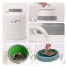 Venezuela TcCryo YDH-15 Liquid Nitrogen Dry Shipper Container Suppliers for Sample Transport thumbnail-2