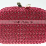 crocheted straw clutch bags weave/woven