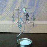 Rotary candle holder iron floor standing candle holders