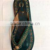 Dobbytex 1013 Green Carved Handmade African Men Leather Sandals Hmong/Mien/Miao/Summer thumbnail-1