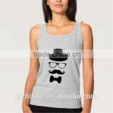 Custom Printed Funny Cotton Hot Girls Sexy Tank Top Wholesale thumbnail-1