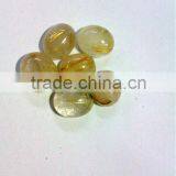 9 x 11mm Rutilated Quartz Oval Gemstone Cabochons
