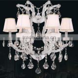 Decorative Suspend Maria Theresa Lead Crystal Lighting Chandeliers Modern White Hanging Pendant Light CZ6017/6