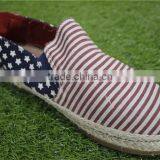 The Stars and Stripes Print Fashion Classic Canvas Stock Shoes thumbnail-2