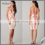 2015 New Design Midi Sexy Bandage Bodycon Dress Women