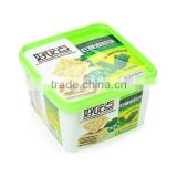 In Mould Label Plastic box with plastic lid/ IML packaging box