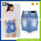 Sexy Open Fork Holes After Ms. Denim Package Hip Skirts thumbnail-5