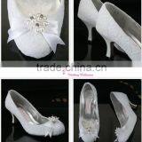 Lovely Princess Style Wedding Shose WS-044 Top Sell White Lace thumbnail-1